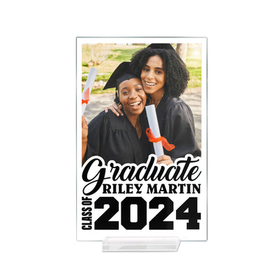 Class of 2024 Graduation Gifts for Her, Personalized Acrylic Plaque, Custom graduation gifts, and Graduation gifts, Graduation party, Size 4.5in X 7in