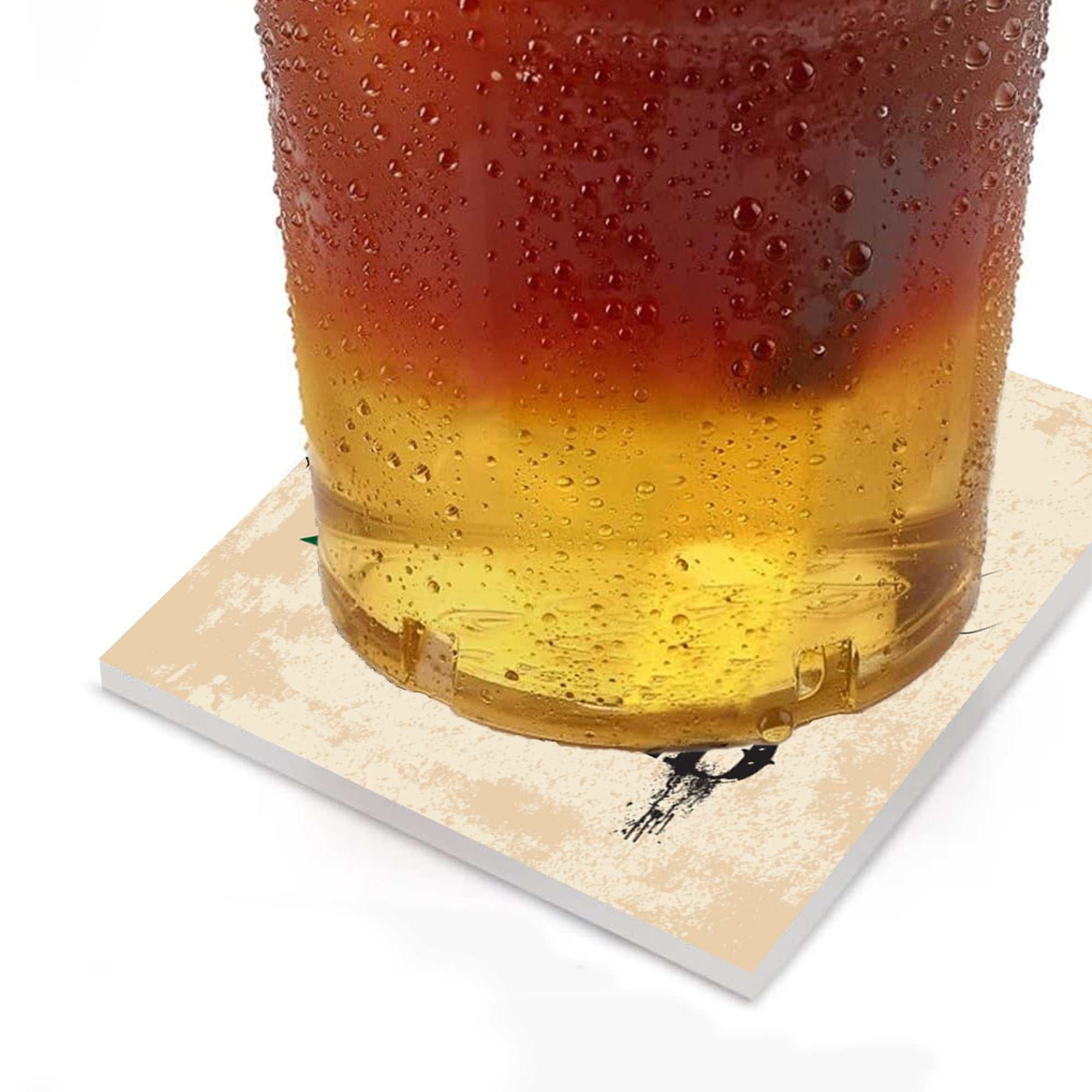 Christmas Coaster - 4-Inch Ceramic Christmas Coaster- Festive Holiday Theme, Absorbent Drink Mat, Cup Holder Protector