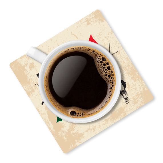 Christmas Coaster - 4-Inch Ceramic Christmas Coaster- Festive Holiday Theme, Absorbent Drink Mat, Cup Holder Protector