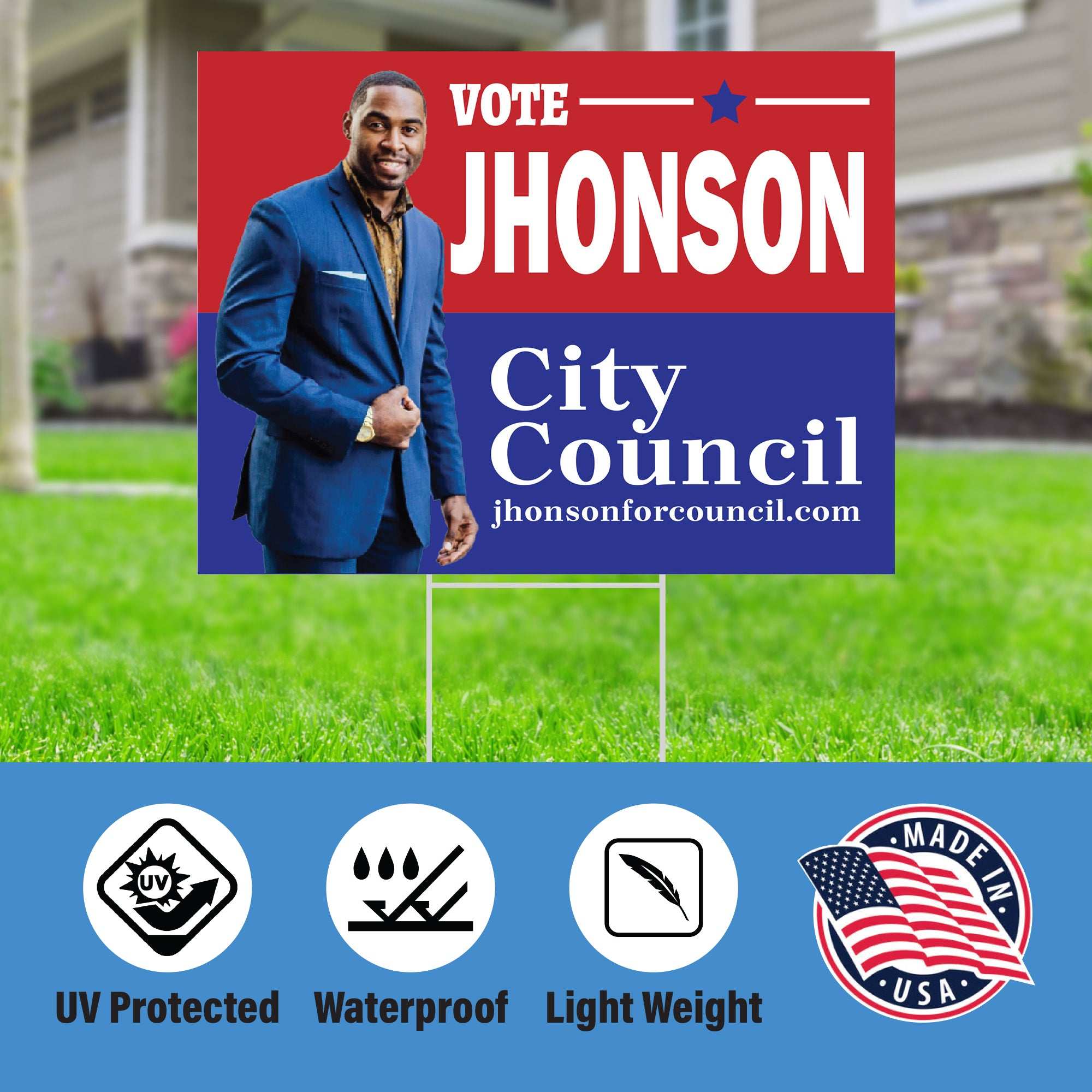 Create Your Own Custom Yard Sign – Double Sided, Personalized with Image, Logo, Text & Colors – Miracle Prints (USA Made)