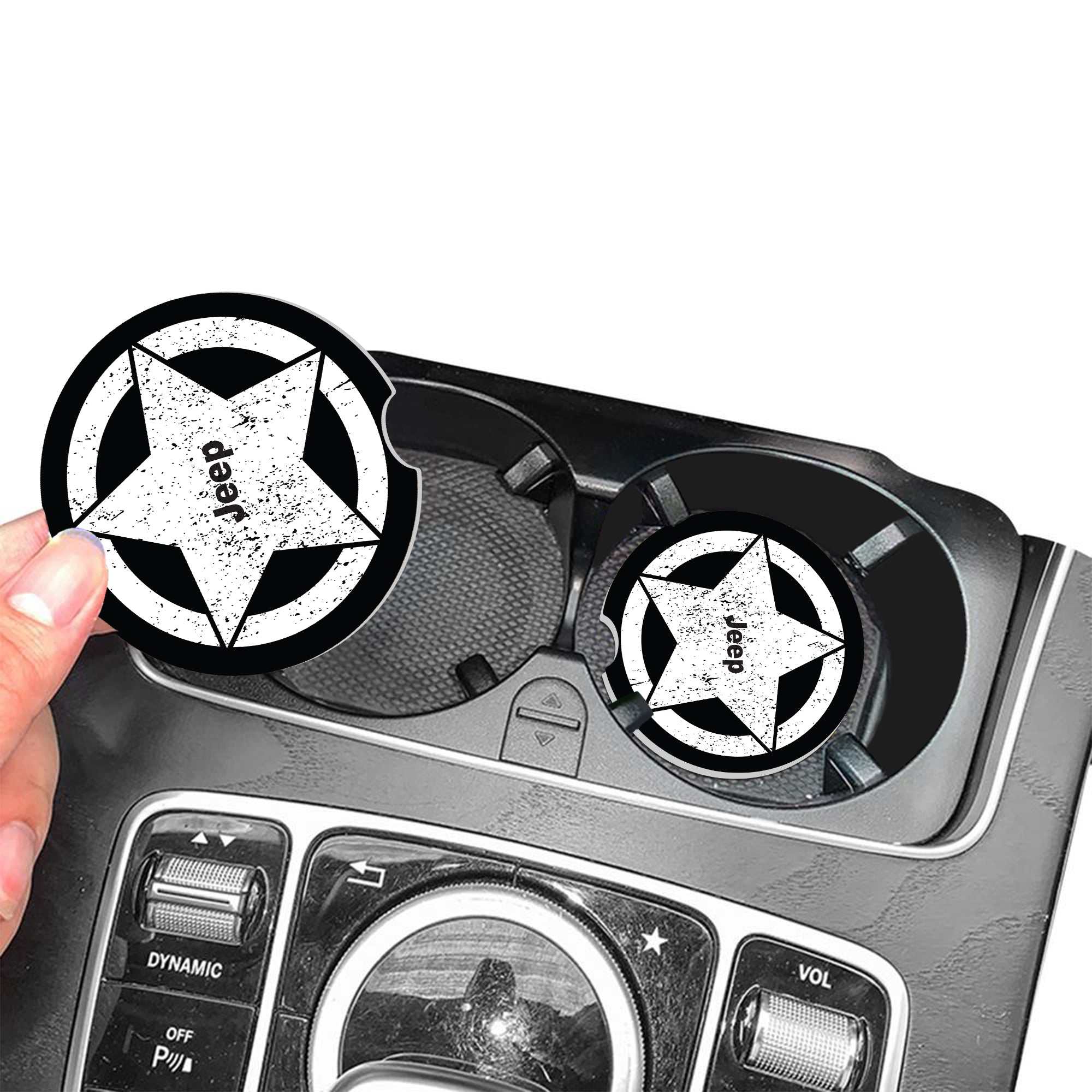 Jeep Car Coasters, Wrangler Car Coasters, Jeep Sandstone Car Coasters, Jeep Accessories, Jeep Assorted Car Coaster
