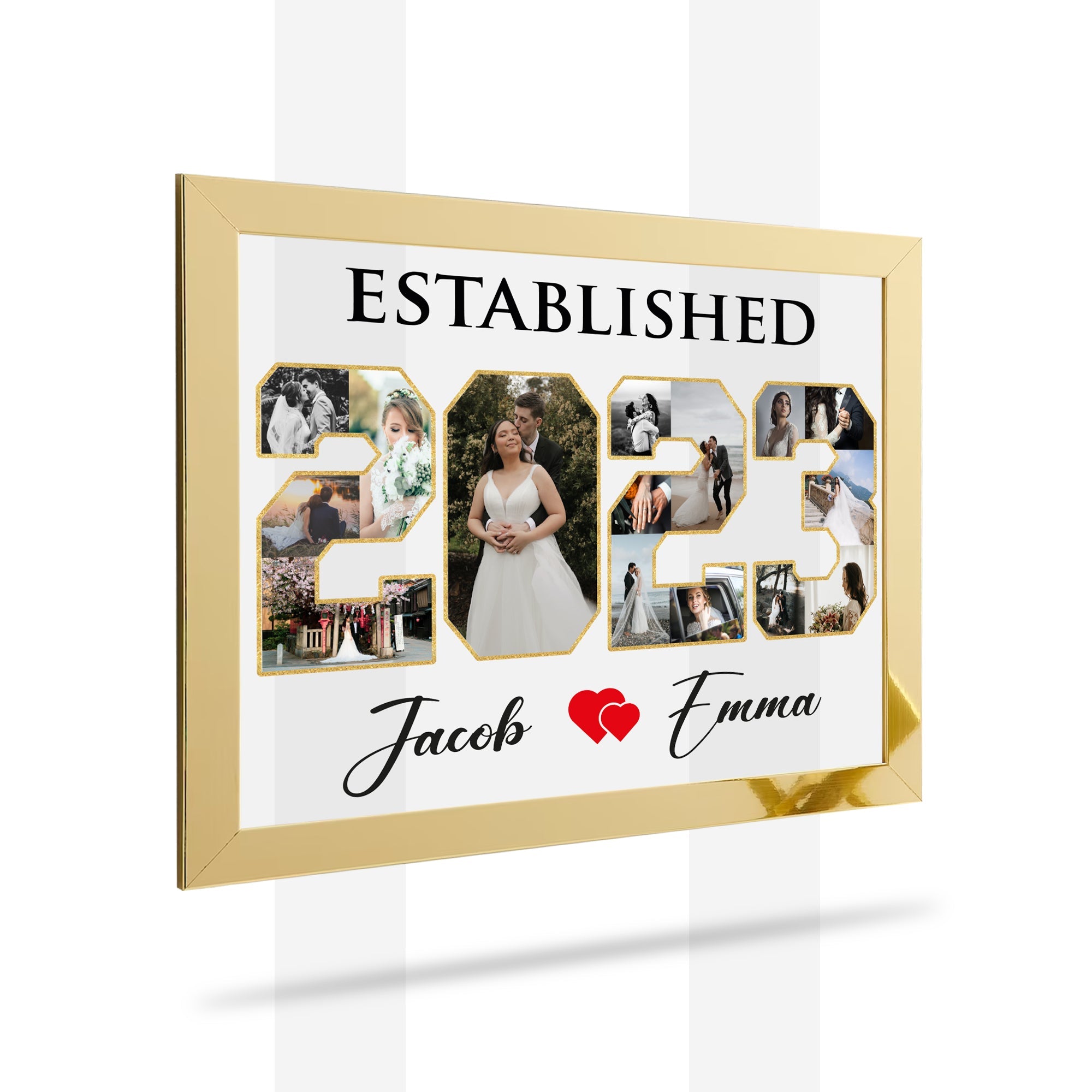 Mr. & Mrs. Picture Frame- Established photo frame- Wedding photo frame- Anniversary photo frame- Anniversary gifts- Personalized Gifts