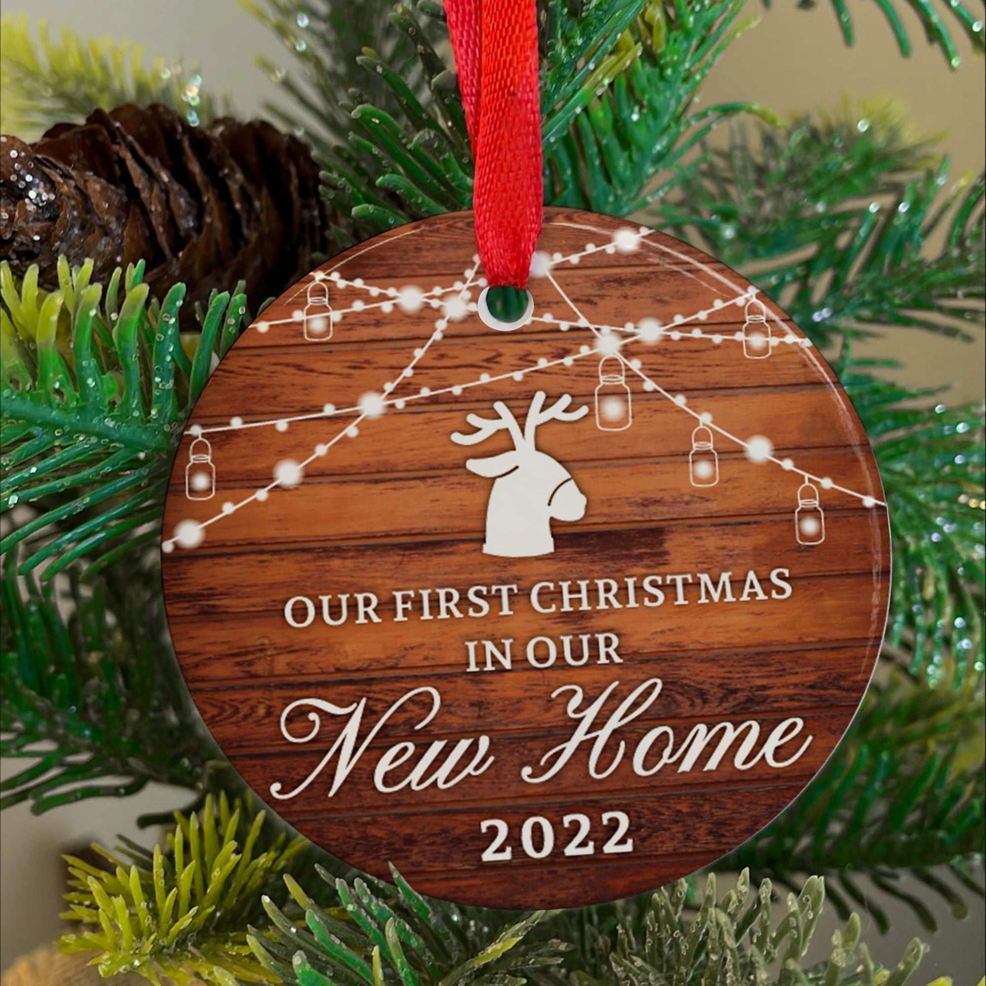 New Home Ornament, personalized hanging accessories, Christmas ceramic ornaments, new home ornaments, personalized gifts