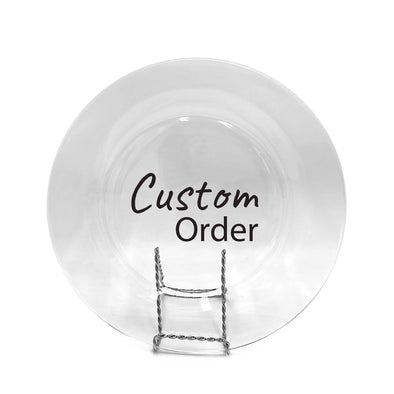 Customized Glass Plate, Personalized Glass Platter, Custom Glass Dinnerware, Personalized Glass Dish, Personalized Glassware