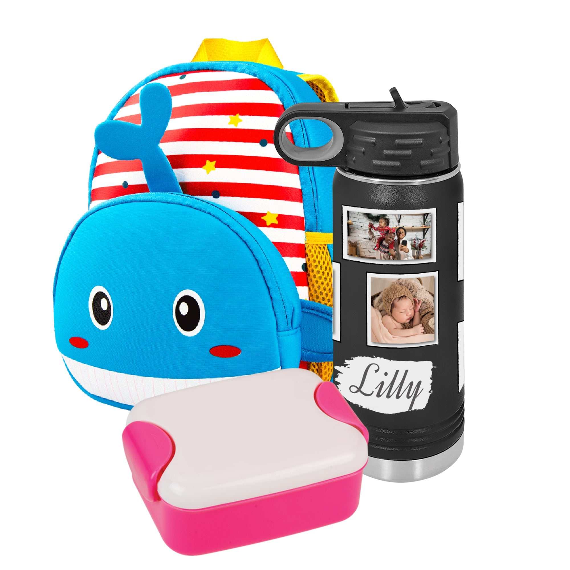 Photo Water Bottles- Personalised Photo Water Bottle- custom tumbler- Polar camel- Collage tumbler- Customized Drinkware