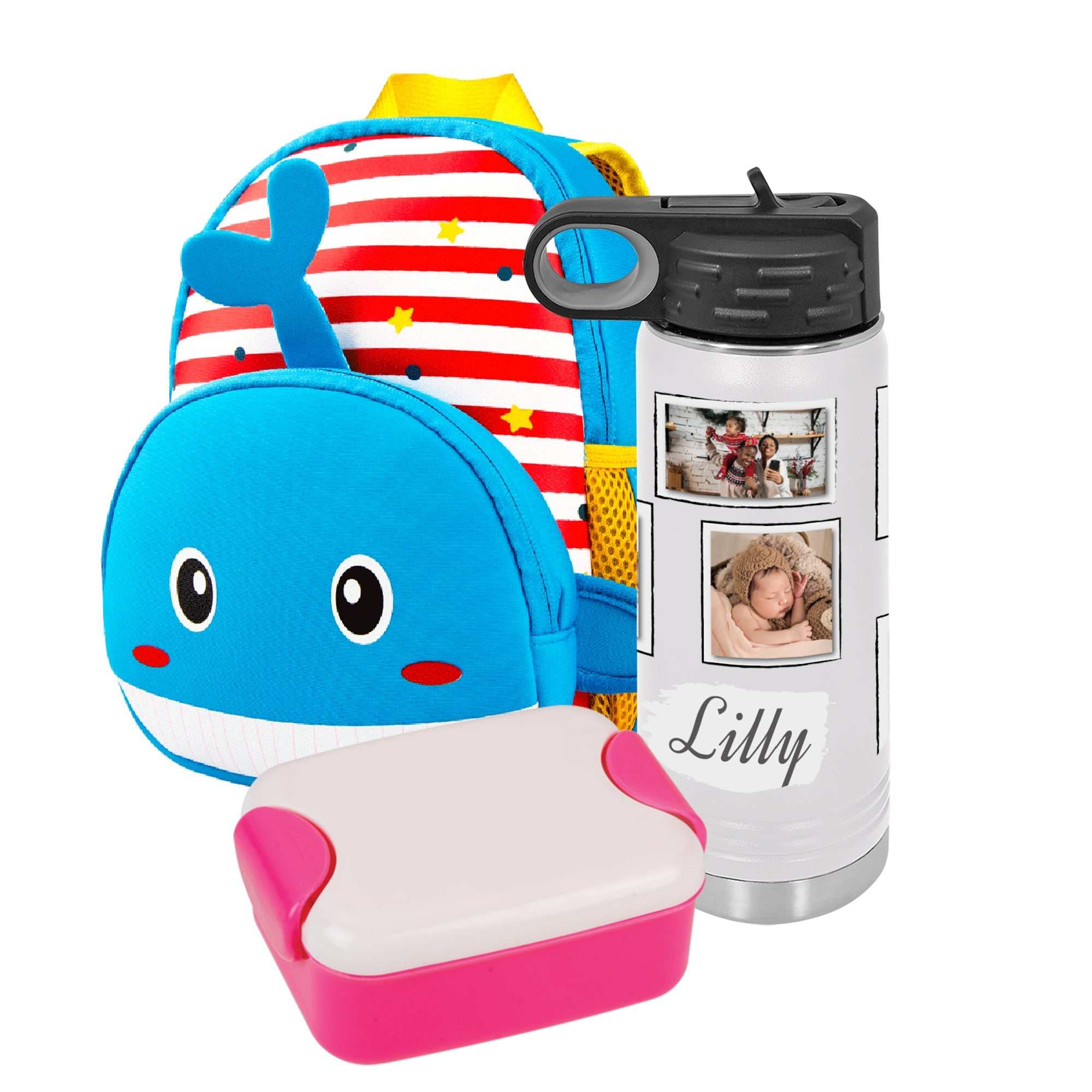 Photo Water Bottles- Personalised Photo Water Bottle- custom tumbler- Polar camel- Collage tumbler- Customized Drinkware