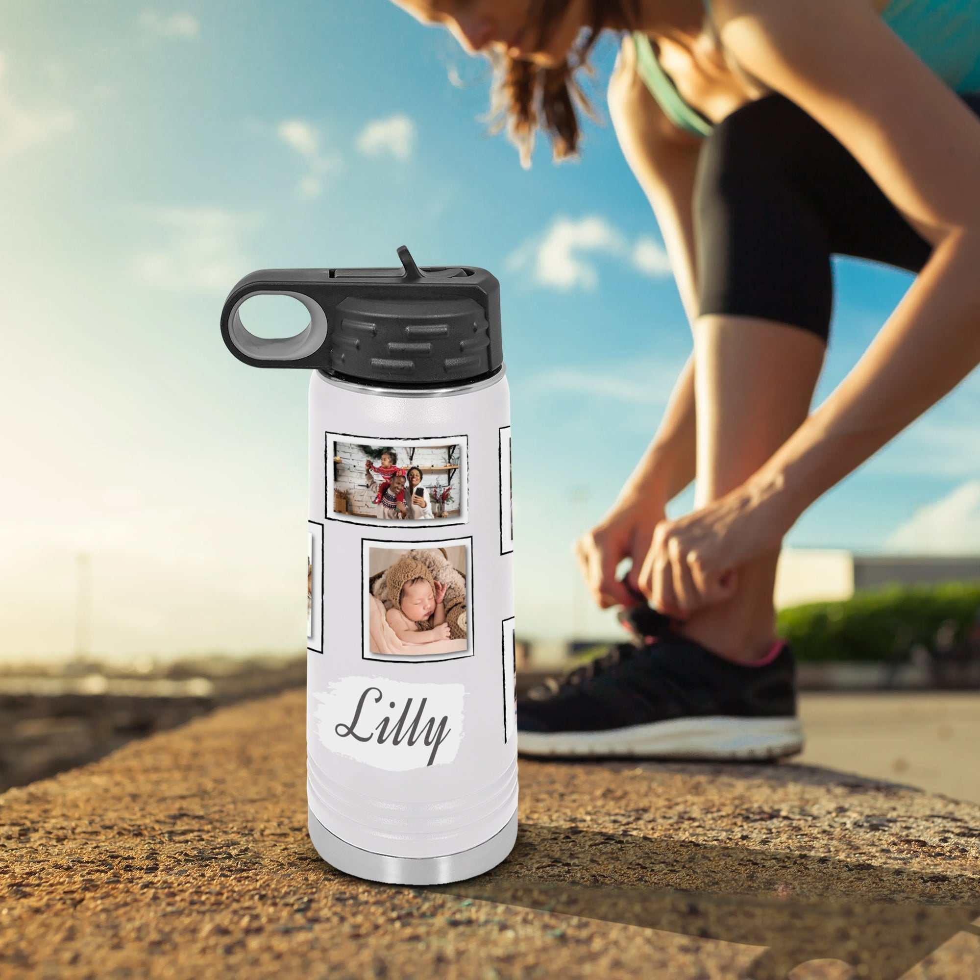 Photo Water Bottles- Personalised Photo Water Bottle- custom tumbler- Polar camel- Collage tumbler- Customized Drinkware
