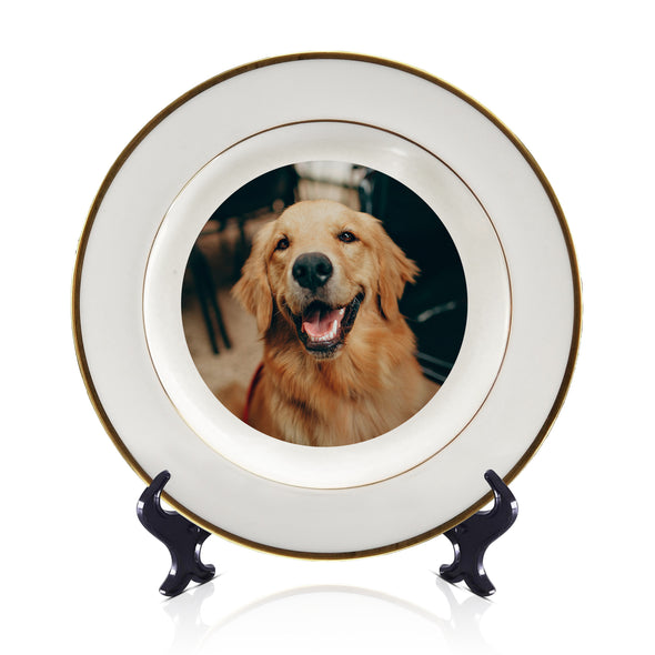  Personalized Ceramic keepsake Plates, Plate with Display Stand