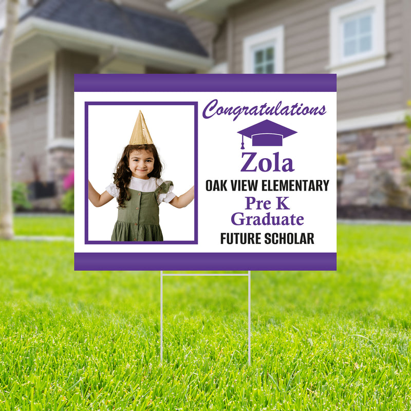 School graduate Double-Sided Yard Sign with H-Stake - 24