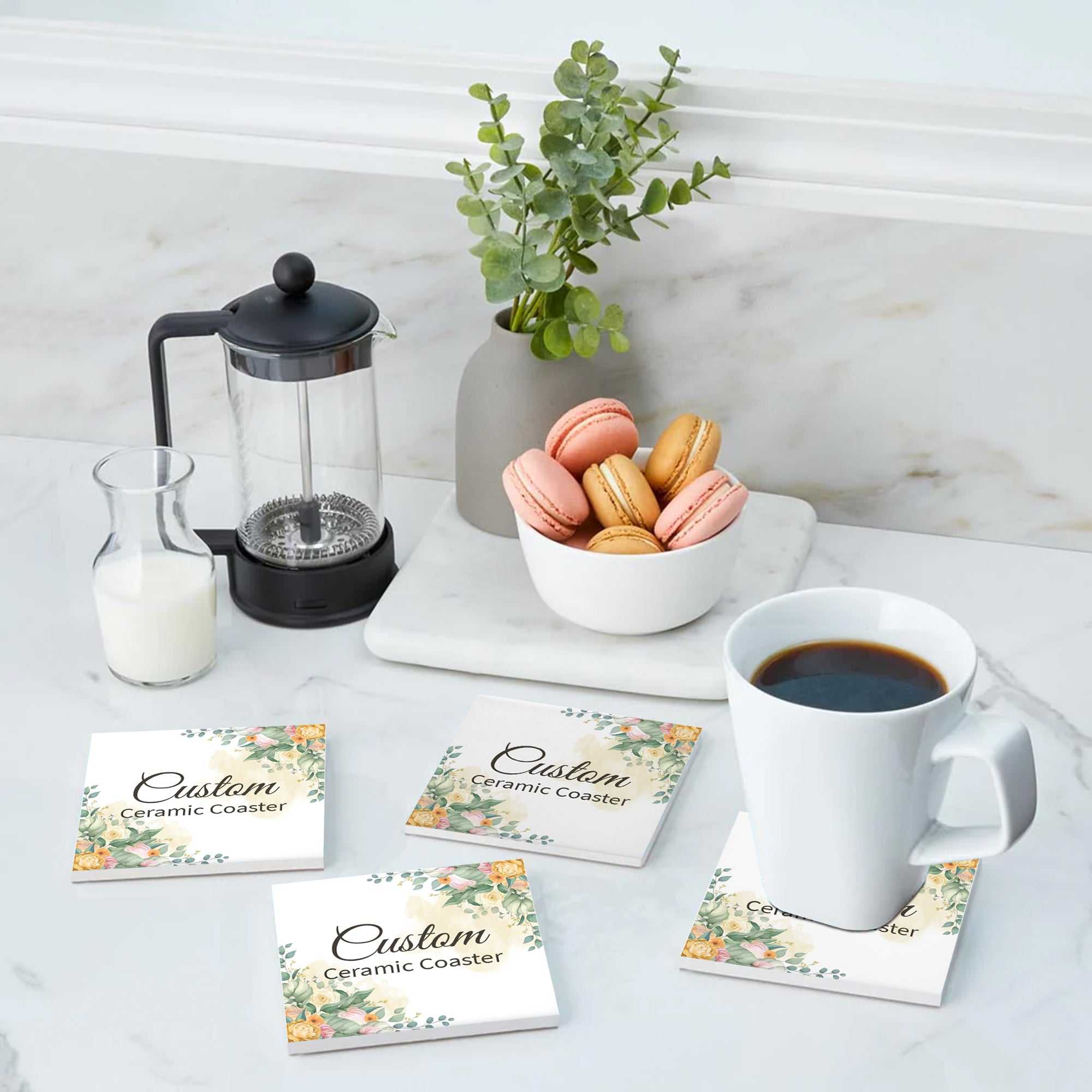 Personalized Ceramic Coasters – Custom Drink Coasters with UV Print