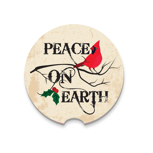 Christmas Drink Cup Coasters, Set of 6, Peace on earth, Christmas Coasters, Custom Coasters, Festive Holiday Christmas coaster