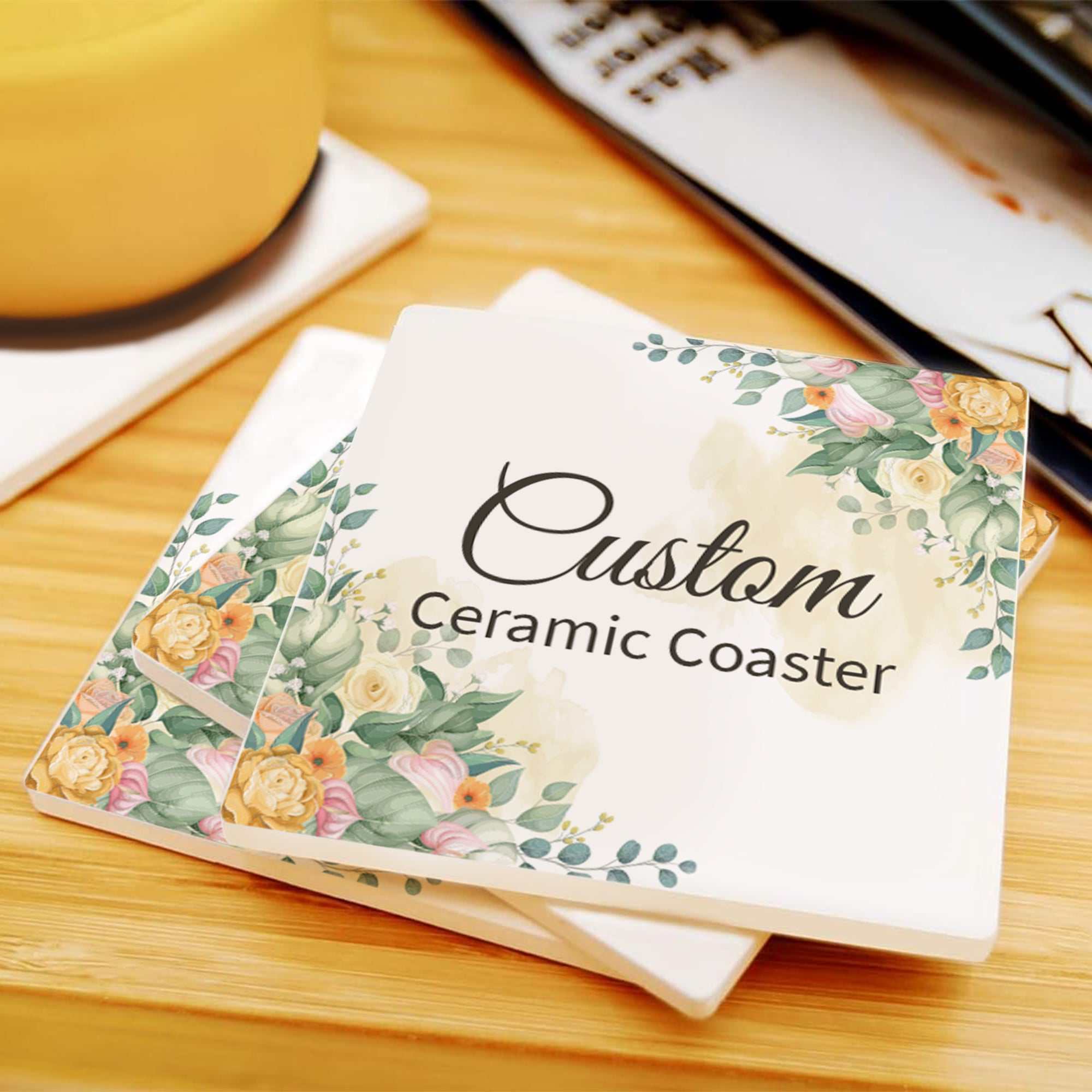 Personalized Ceramic Coasters – Custom Drink Coasters with UV Print