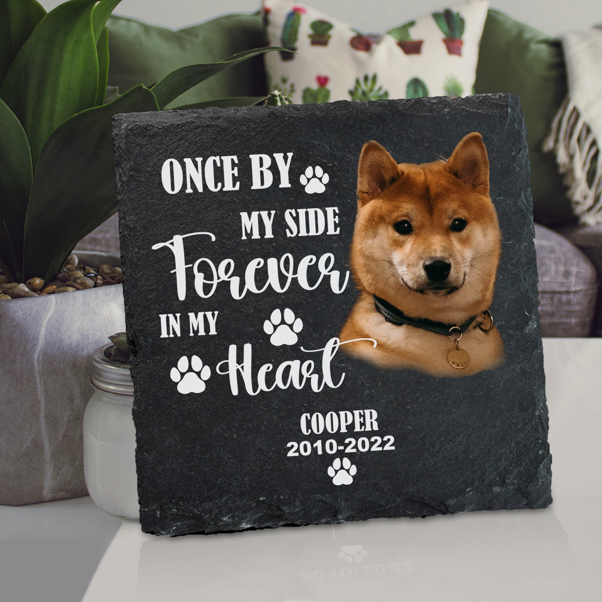 Slate Coasters with Personalized Pet Designs – Stylish Pet Lover's Accessories