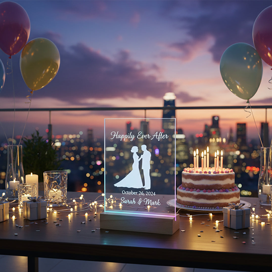 Custom Acrylic LED Sign — Personalized Photo, Logo or Memorial Plaque