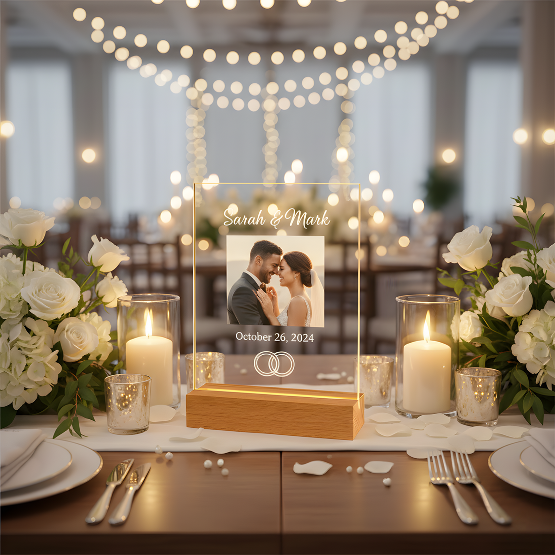 Custom Acrylic LED Sign — Personalized Photo, Logo or Memorial Plaque