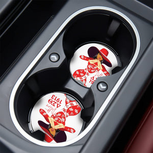 Custom Sorority Car Coaster – Delta Sigma Theta-Inspired Ceramic 2.75