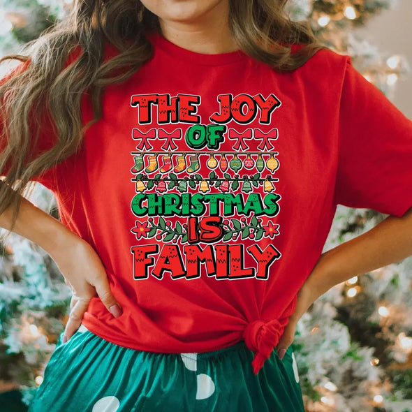 Christmas Family Shirts- The Joy Of Christmas Is Family - Christmas tree