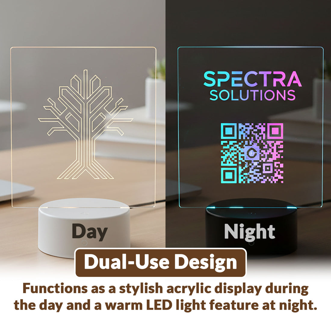 Custom Acrylic LED Sign — Personalized Photo, Logo or Memorial Plaque