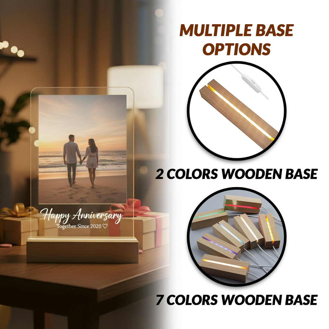 Custom Acrylic LED Sign — Personalized Photo, Logo or Memorial Plaque