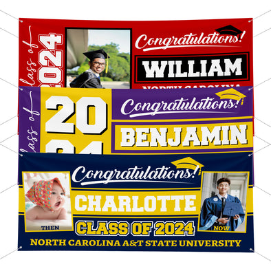 2024 Banner Outdoor Graduation Decor Custom Color Options 13oz Vinyl