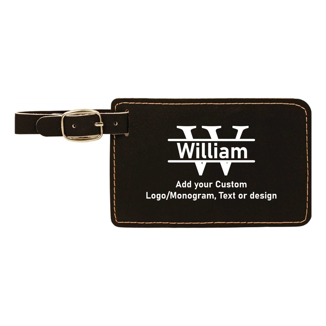 Custom Leatherette Luggage Tag, 4 1/4" x 2 3/4" UV Printable Luggage Tag