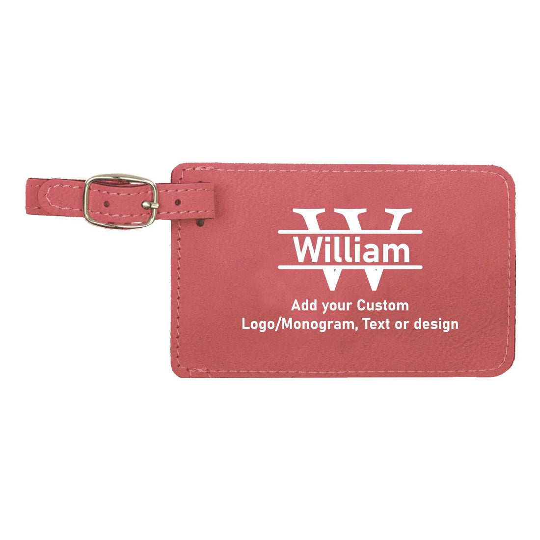 Custom Leatherette Luggage Tag, 4 1/4" x 2 3/4" UV Printable Luggage Tag