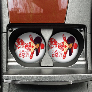Custom Sorority Car Coaster – Delta Sigma Theta-Inspired Ceramic 2.75