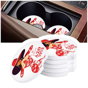 Custom Sorority Car Coaster – Delta Sigma Theta-Inspired Ceramic 2.75