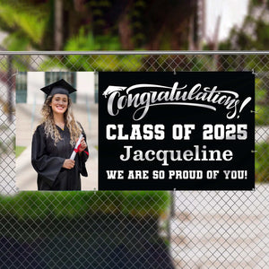 Graduation Banner 2026 - Personalized 13oz Vinyl Custom Banner for Graduation Decorations | Custom Sign