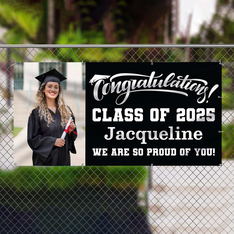Graduation Banner 2026 - Personalized 13oz Vinyl Custom Banner for Graduation Decorations | Custom Sign