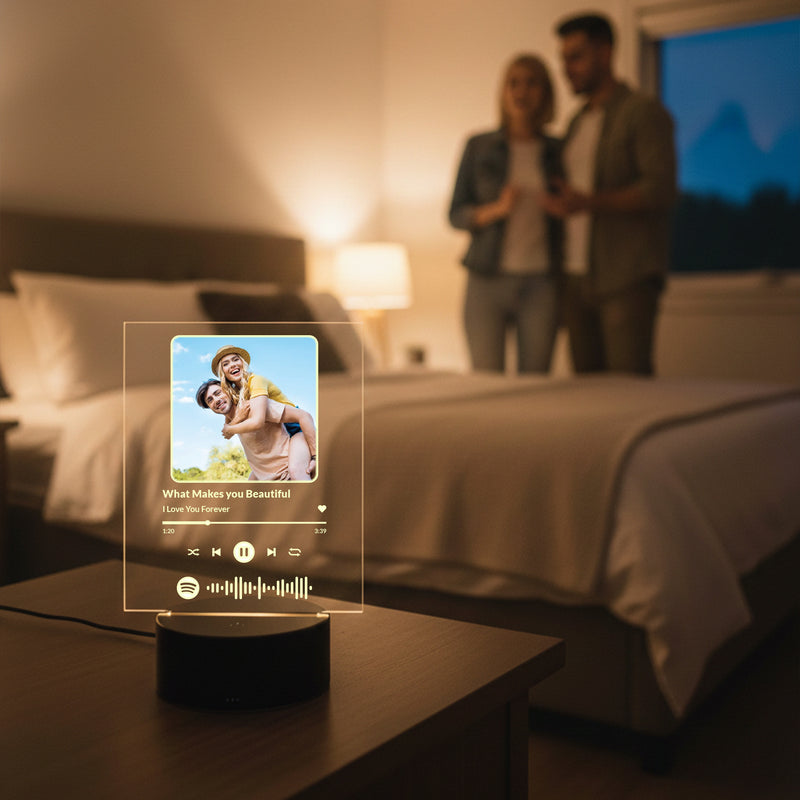 Personalized Spotify Music Plaque | Custom Photo Gift for Her or Wife – Romantic Valentine’s Day Acrylic Keepsake