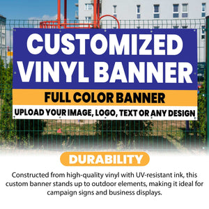 Custom Banner & Signs – Personalized Vinyl Banner for Outdoor Events, Birthdays, Welcome Home, Business, Grand Openings & Celebrations – Durable, Customizable Banners for All Occasions