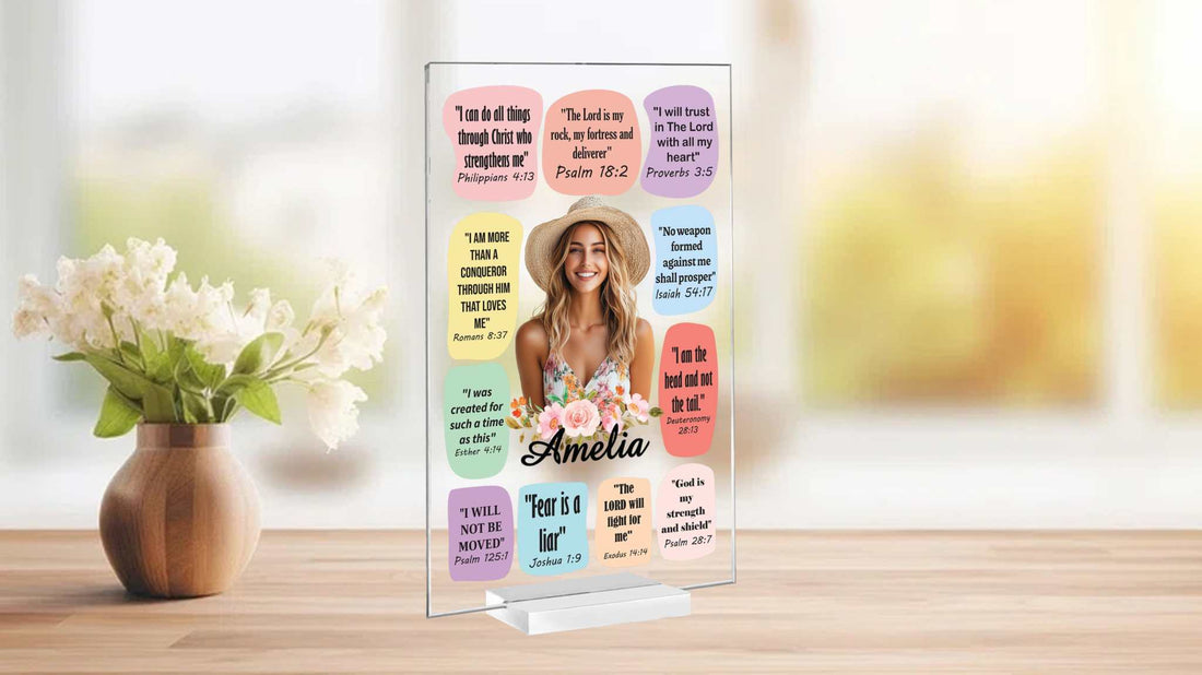 Personalized Christian Acrylic Plaque | Bible Verse Gift