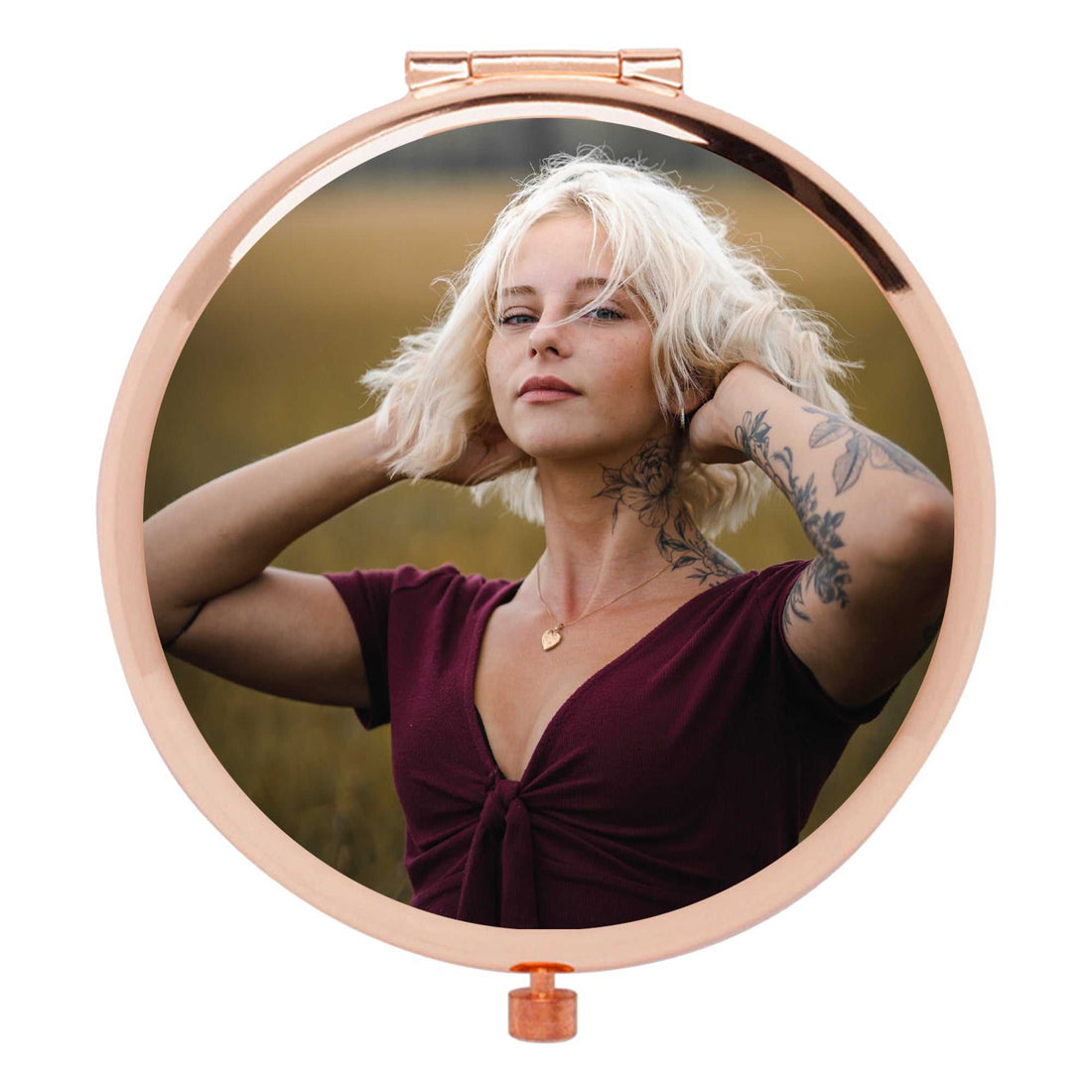 Personalized Compact Mirror | Custom Makeup Mirror Gift for Mom, Grandma, or Friends – Birthday or Everyday Thoughtful Gift