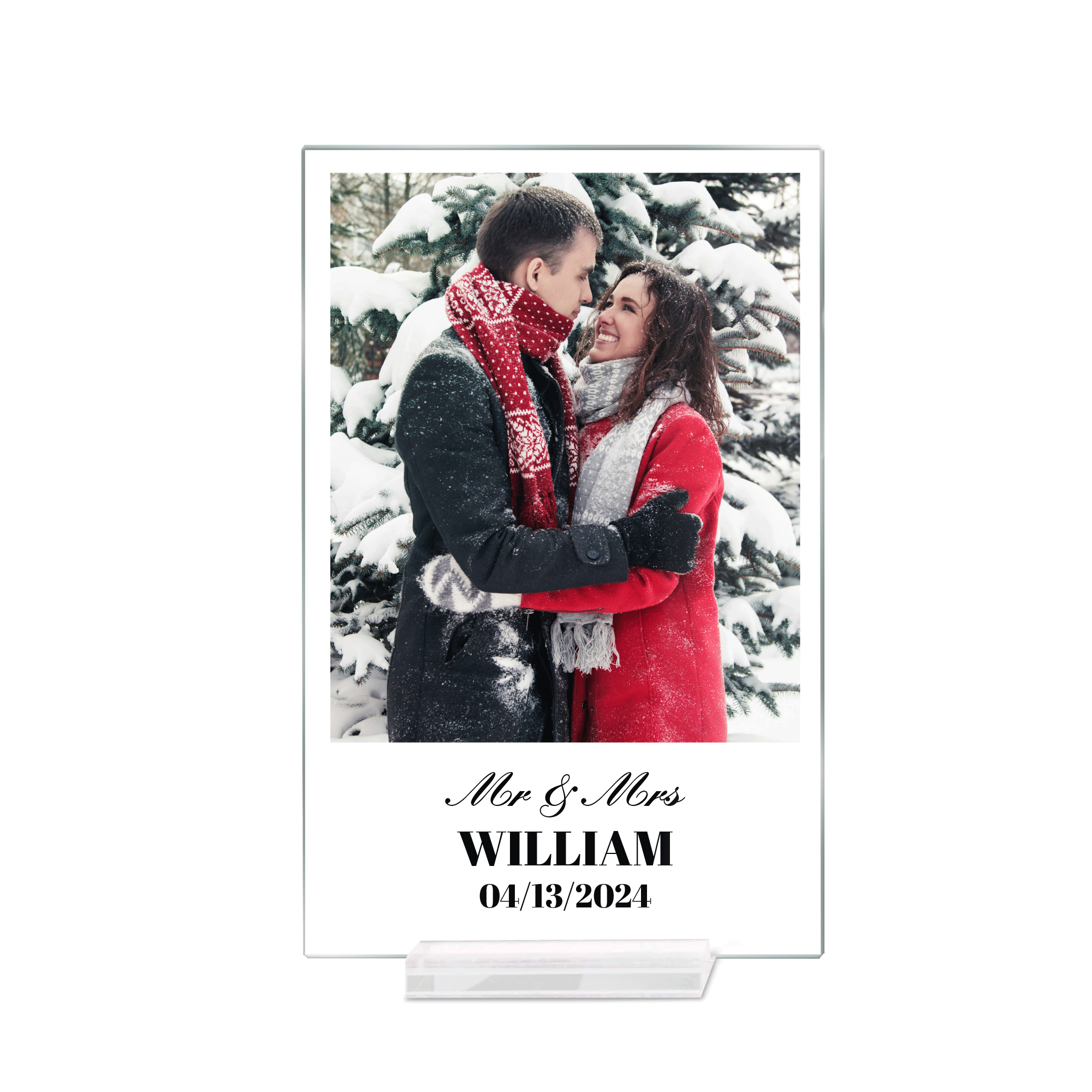 Personalized Couple’s Glass Plaque | Romantic Anniversary Gift & Custom Keepsake for Him or Her – Unique Gift for Women