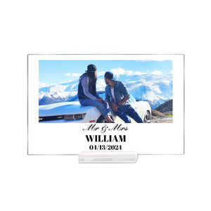 Personalized Couple’s Glass Plaque | Romantic Anniversary Gift & Custom Keepsake for Him or Her – Unique Gift for Women