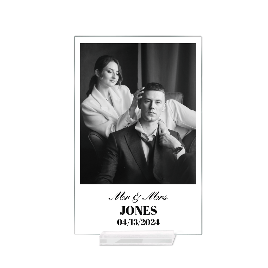 Personalized Couple’s Glass Plaque | Romantic Anniversary Gift & Custom Keepsake for Him or Her – Unique Gift for Women