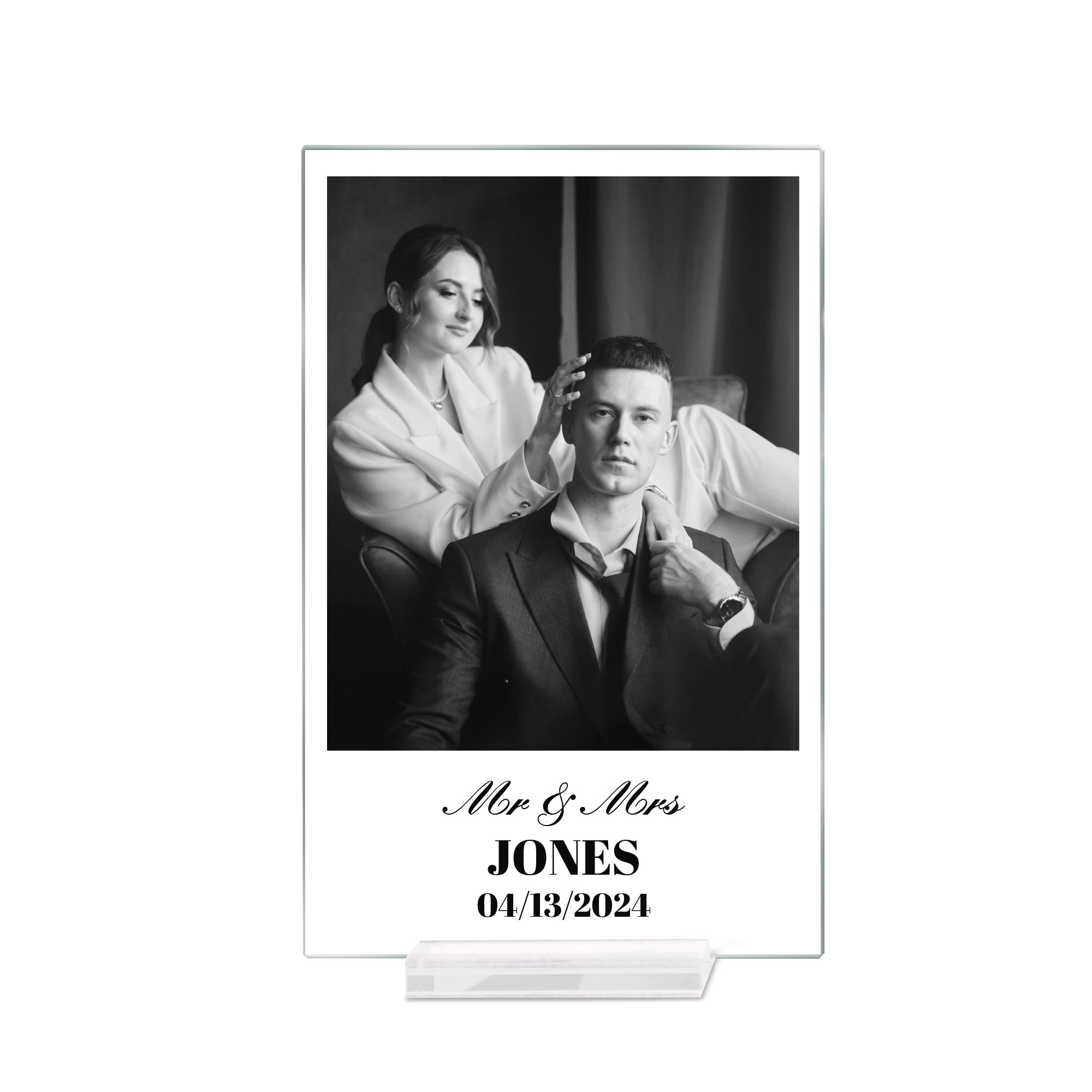 Personalized Couple’s Glass Plaque | Romantic Anniversary Gift & Custom Keepsake for Him or Her – Unique Gift for Women