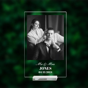 Personalized Couple’s Glass Plaque | Romantic Anniversary Gift & Custom Keepsake for Him or Her – Unique Gift for Women