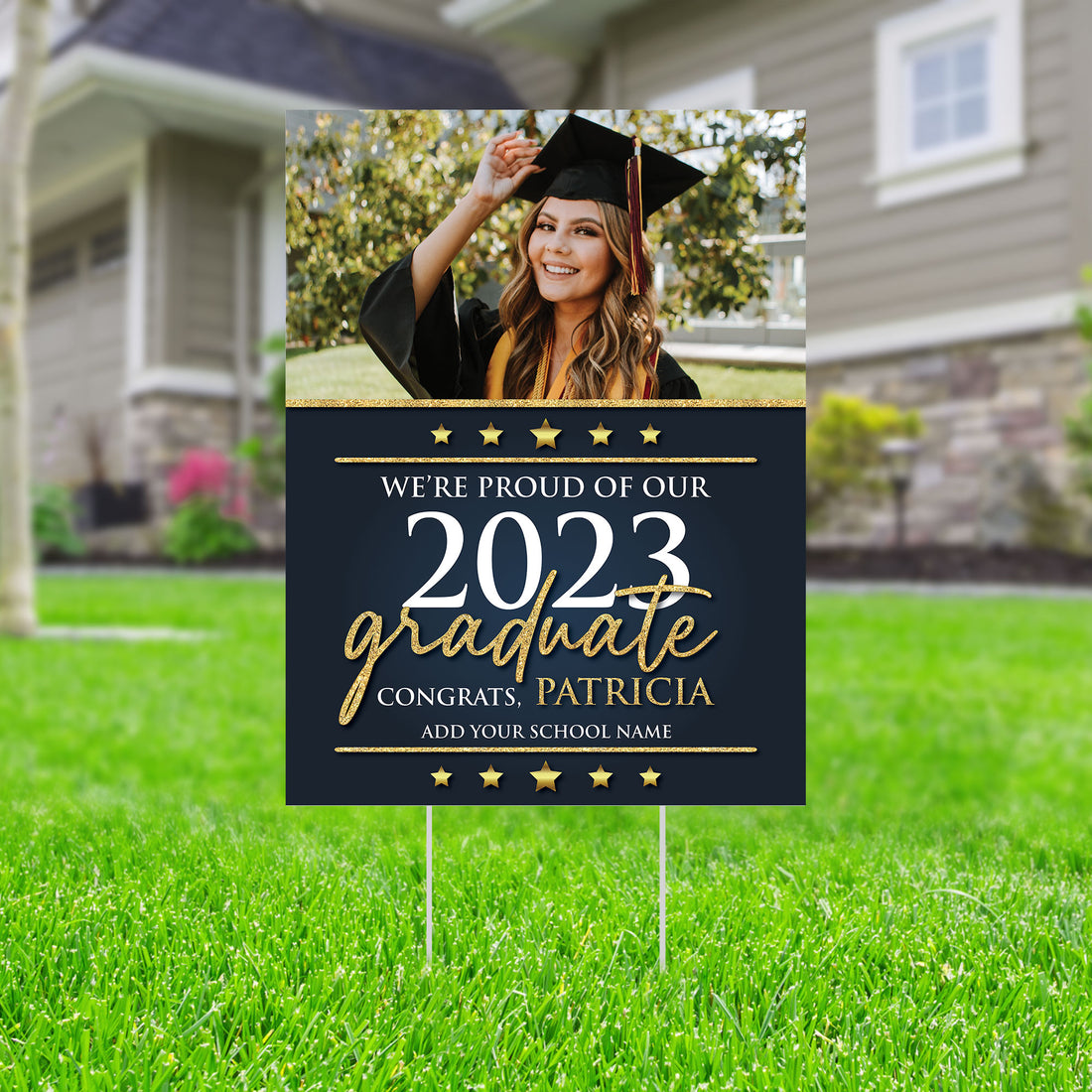 Personalized High School Graduation Facts Sign – Custom 2025 Graduation Party Decoration & Photo Prop
