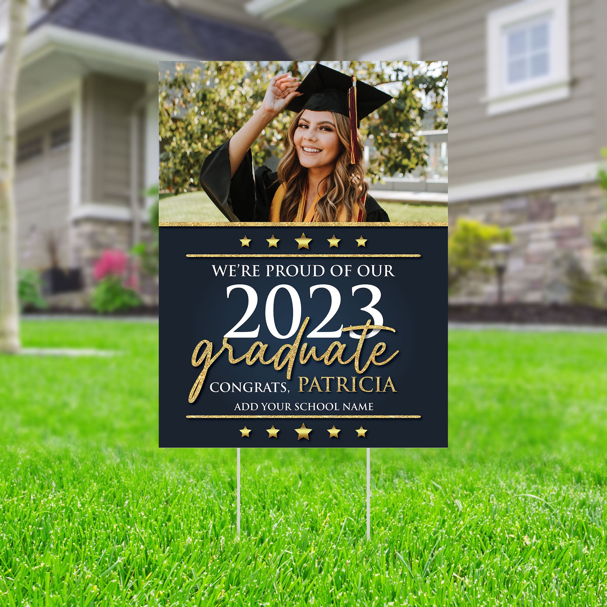 Personalized High School Graduation Facts Sign – Custom 2025 Graduation Party Decoration & Photo Prop