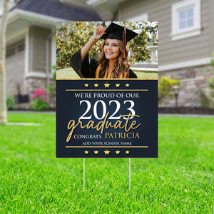 Personalized High School Graduation Facts Sign – Custom 2025 Graduation Party Decoration & Photo Prop