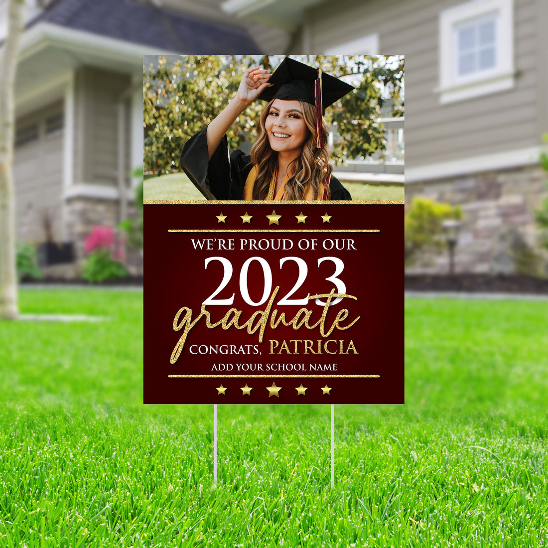 Personalized High School Graduation Facts Sign – Custom 2025 Graduation Party Decoration & Photo Prop
