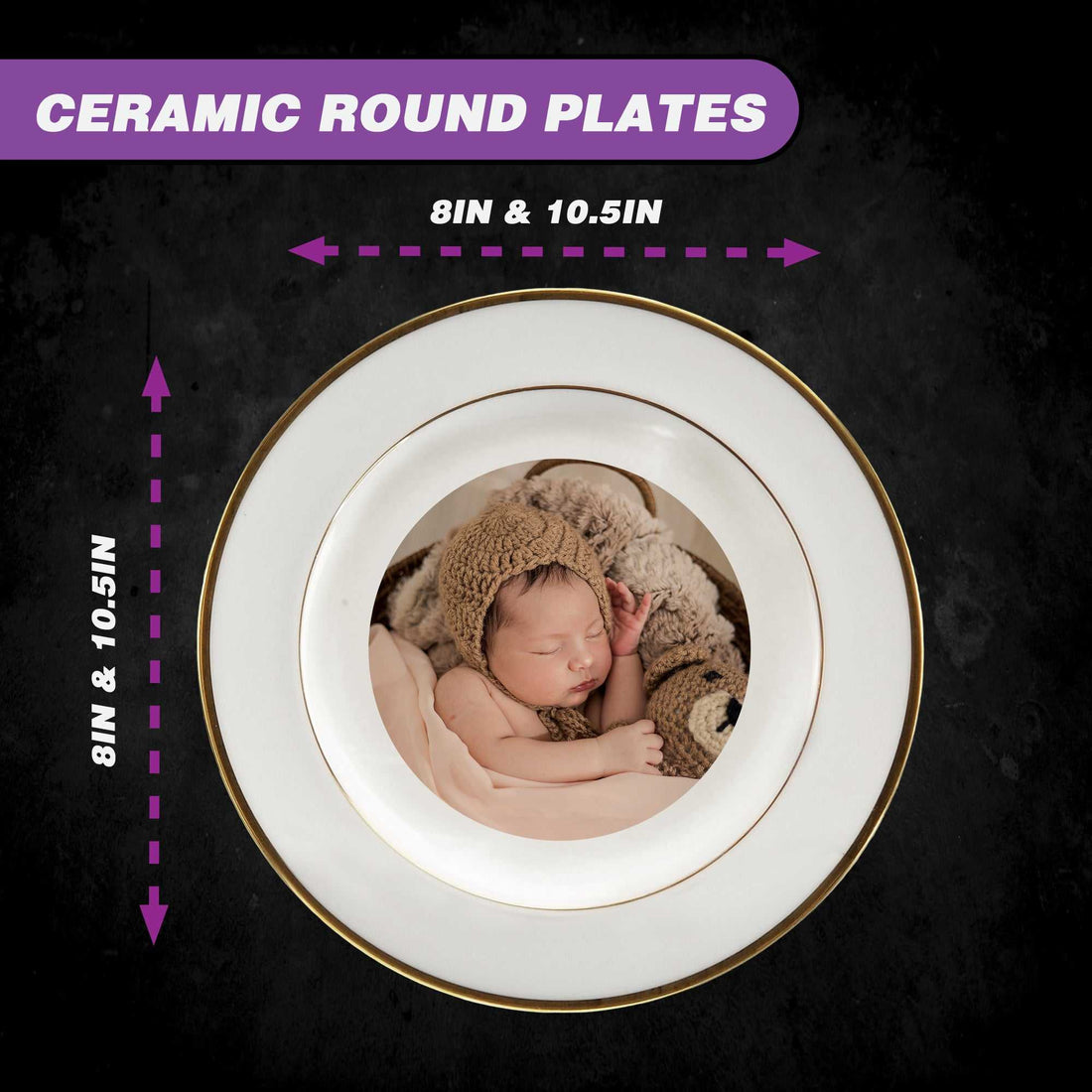 Platos personalizados con foto Platos personalizados con cualquier imagen, logotipo o diseño, Regalos personalizables para cualquier ocasión