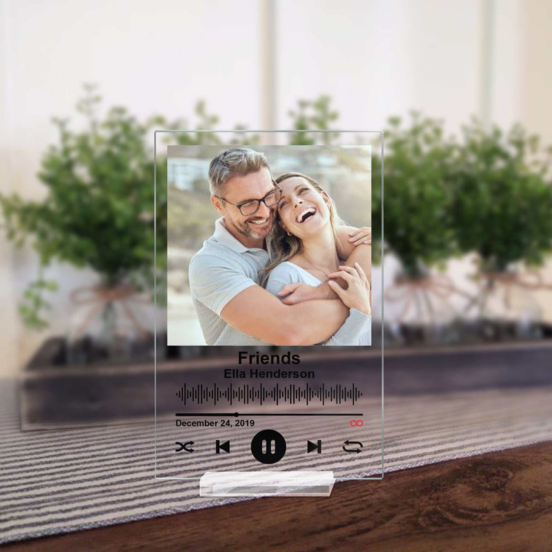 Personalized Spotify Music Plaque | Custom Photo Gift for Her or Wife – Romantic Valentine’s Day Acrylic Keepsake
