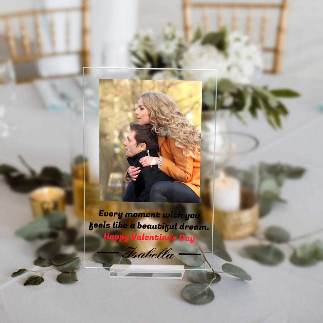 Personalized Valentine's Acrylic Plaque | Photo & Message