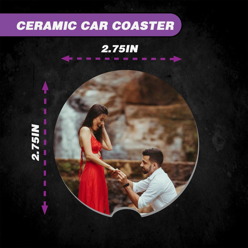 Valentine’s Car Coasters (2-Pack) | Custom Photo Cup Holder Gift for Him or Her – Cute, Practical Valentine’s Day Decor
