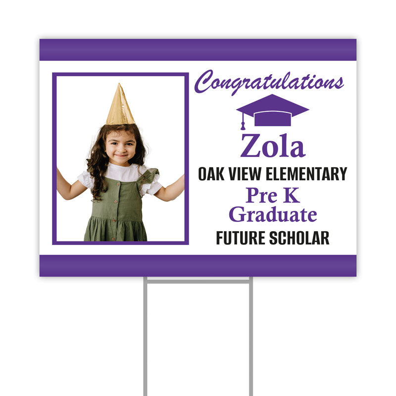 School graduate Double-Sided Yard Sign with H-Stake - 24