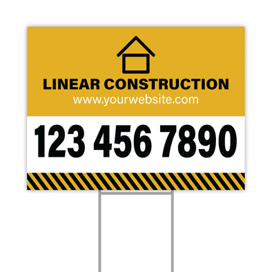 Construction Double-Sided Yard Sign