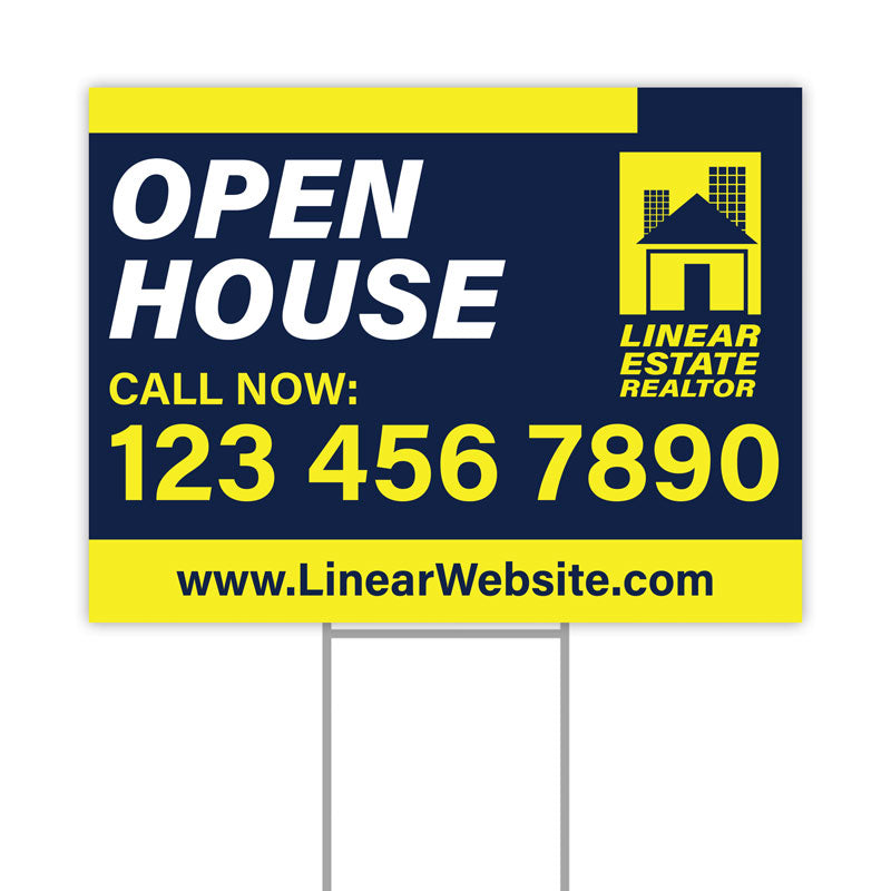 Real State Double-Sided Yard Sign with H-Stake - 24